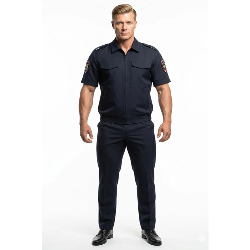 Костюм офисный полиция МВД с коротким рукавом 777